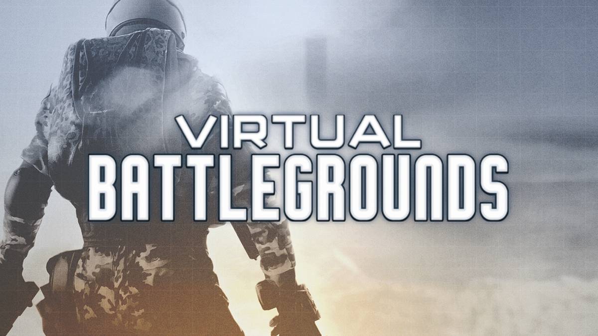 soldier with their back to the camera, virtual battlegrounds in text