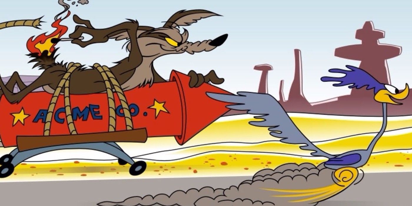 wile e. coyote and road runner in looney tunes