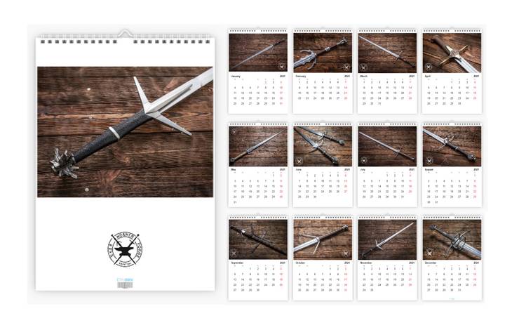 Official Witcher Swordsmith Selling 2021 Calendar Game Rant witcher 3 kalender 2021