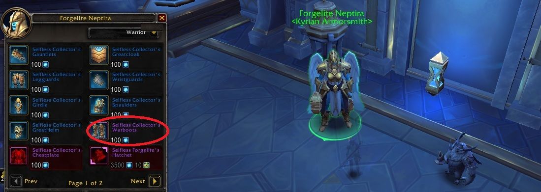 world of warcraft shadowlands covenant armor npc