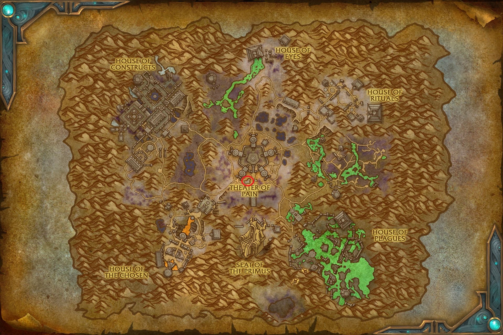 world of warcraft theater of pain fishing location