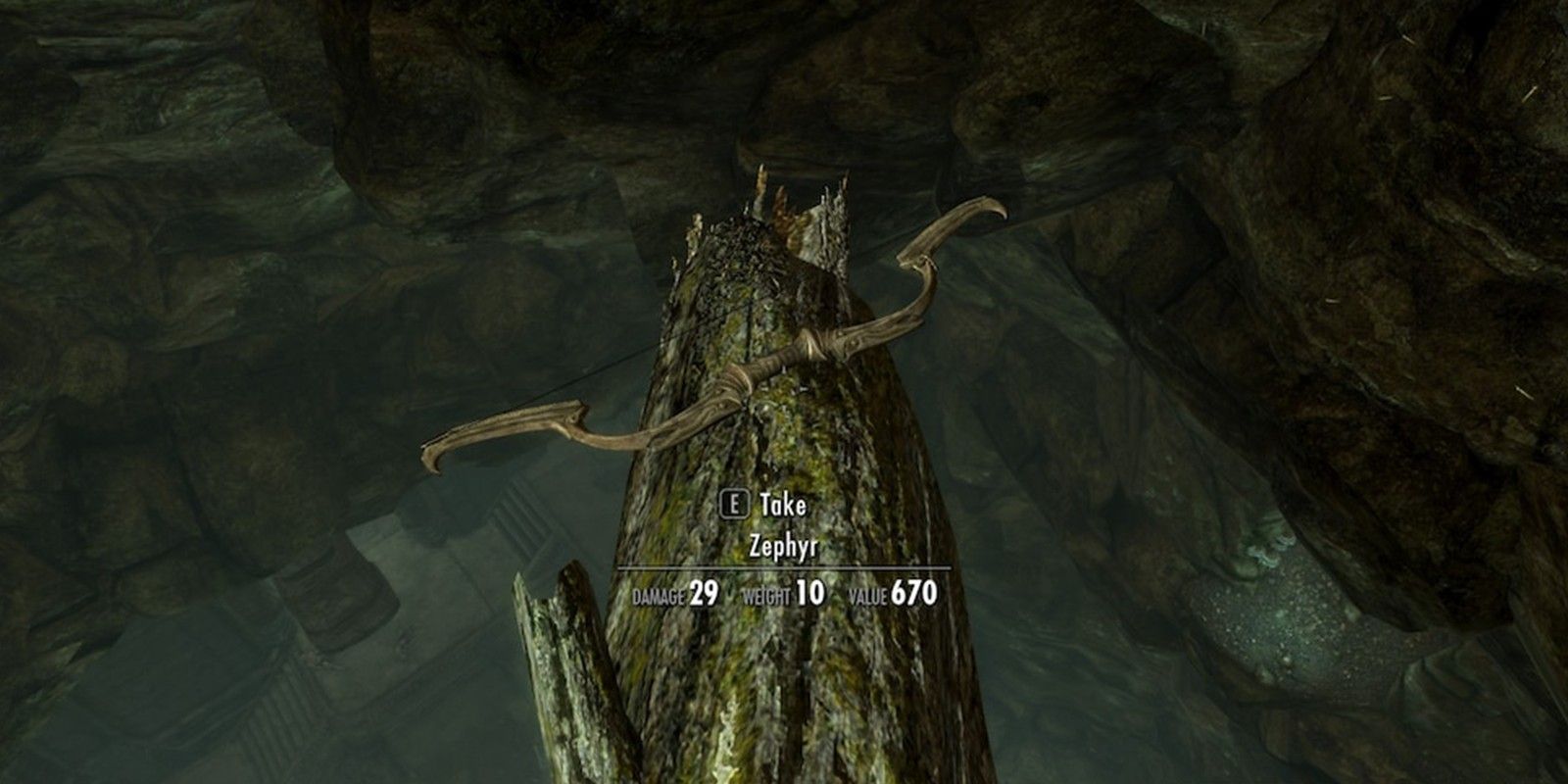 The bow Zephyr as found in Skyrim