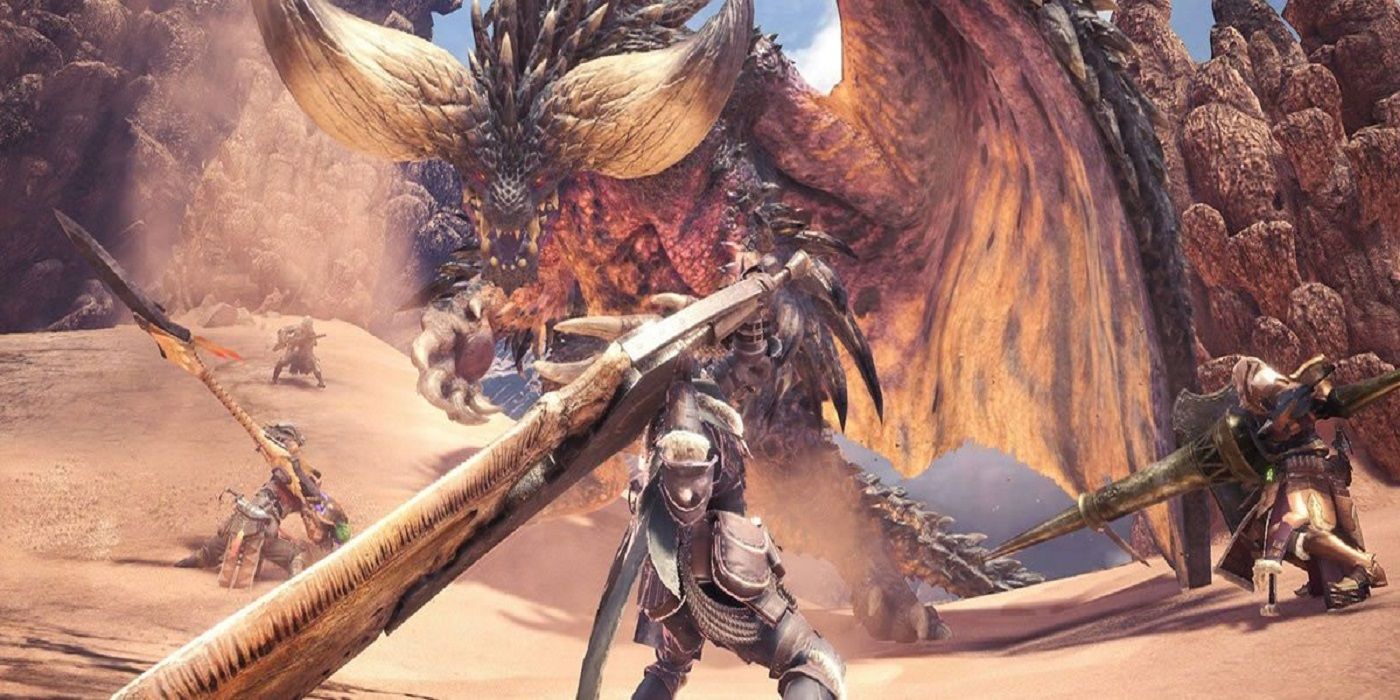 Monster Hunter World screenshot with a Great Sword
