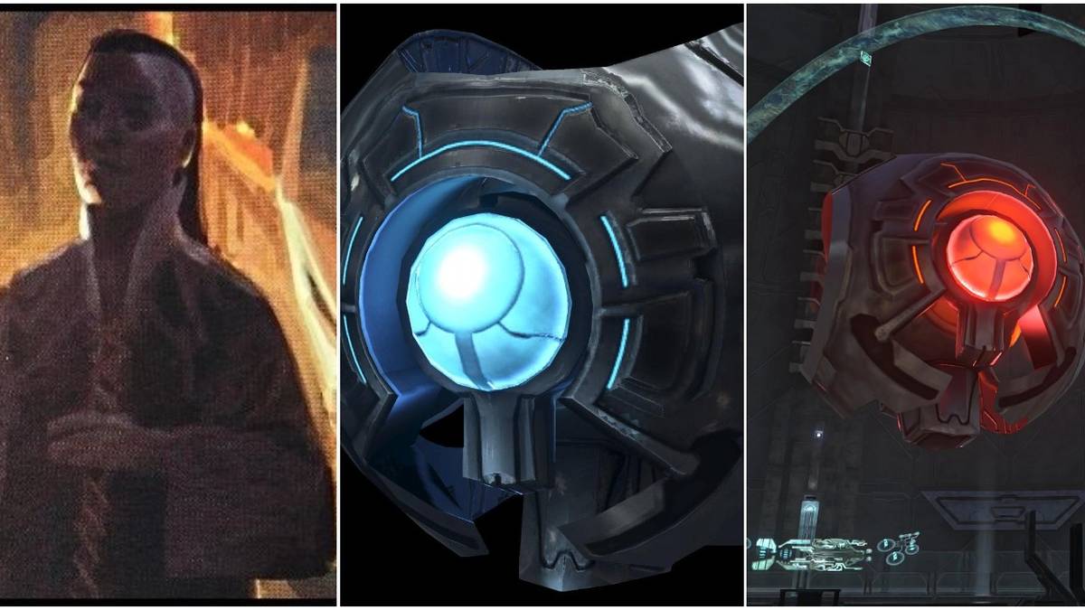 Halo 343 Guilty Spark Chakas Human Form Blue Eyed and Red Eyed Forms