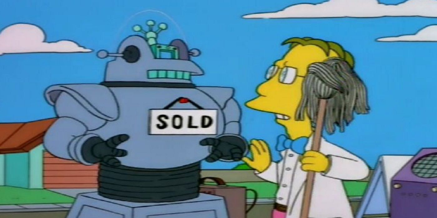 Floyd with creator Professor Frink in The Simpsons