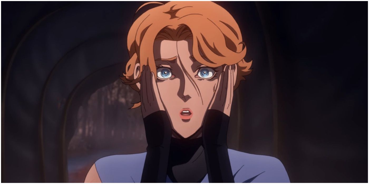 Screenshot from the anime for Castlevania