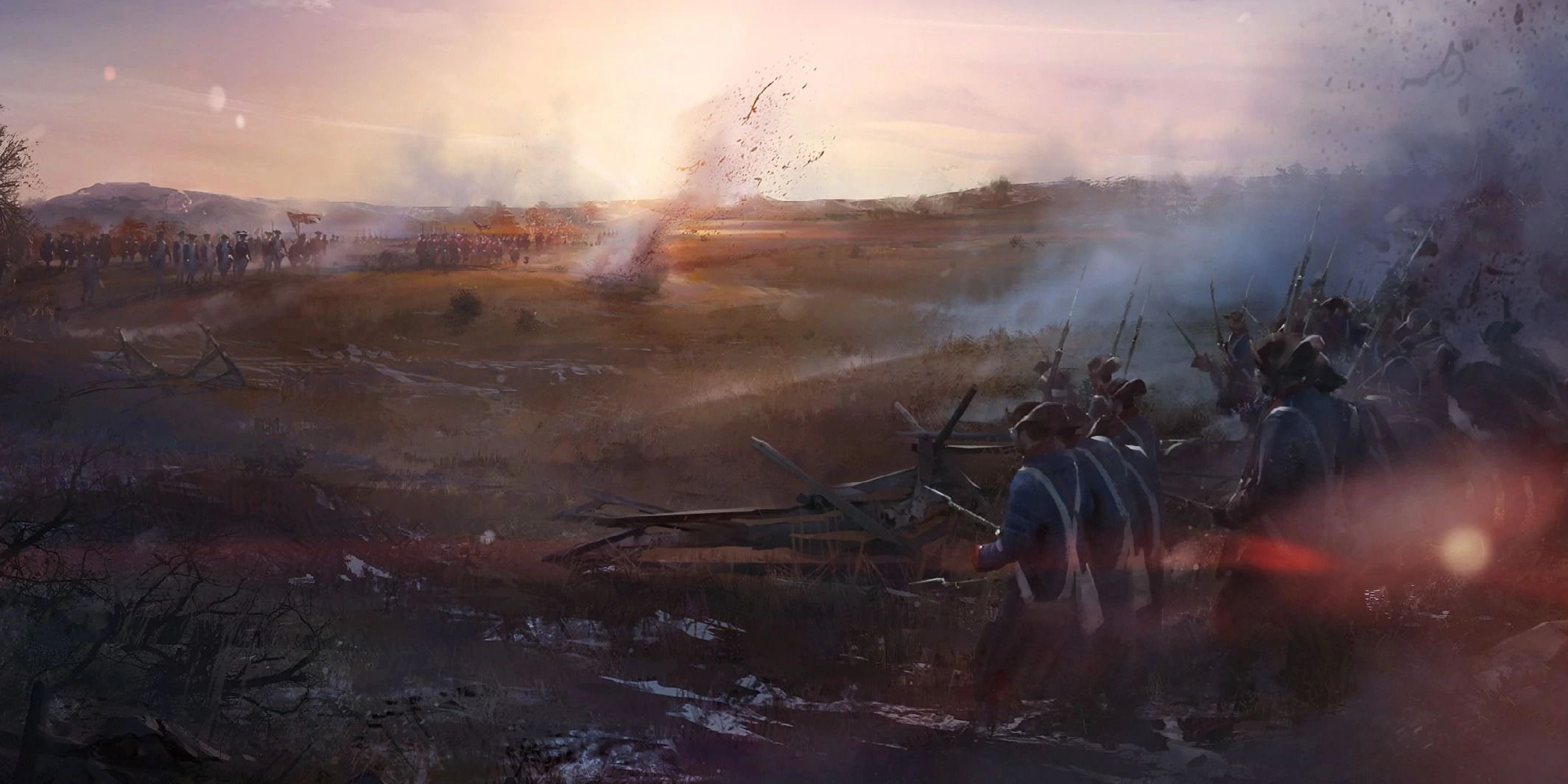 Assassin's Creed III Concept Art of Battle Against The British Army