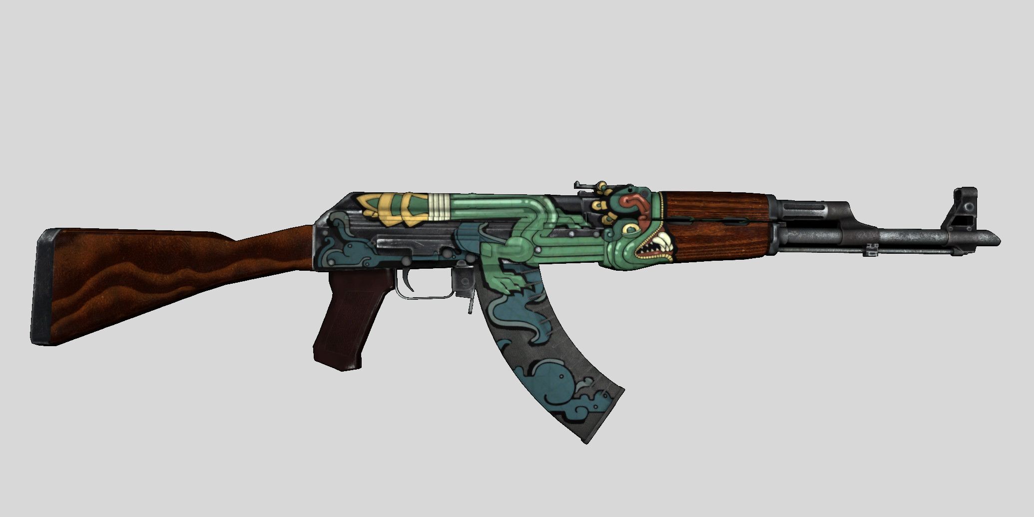 AK47 With Fire Serpent Skin