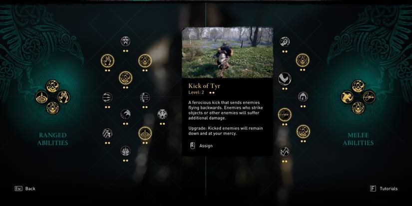 Assassins Creed Valhalla Kick Of Tyr In Abilities Menu