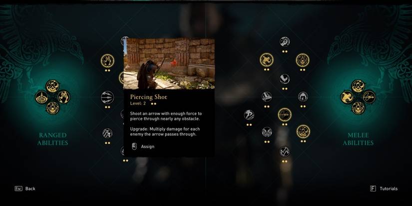 Assassins Creed Valhalla Piercing Shot In Abilities Menu