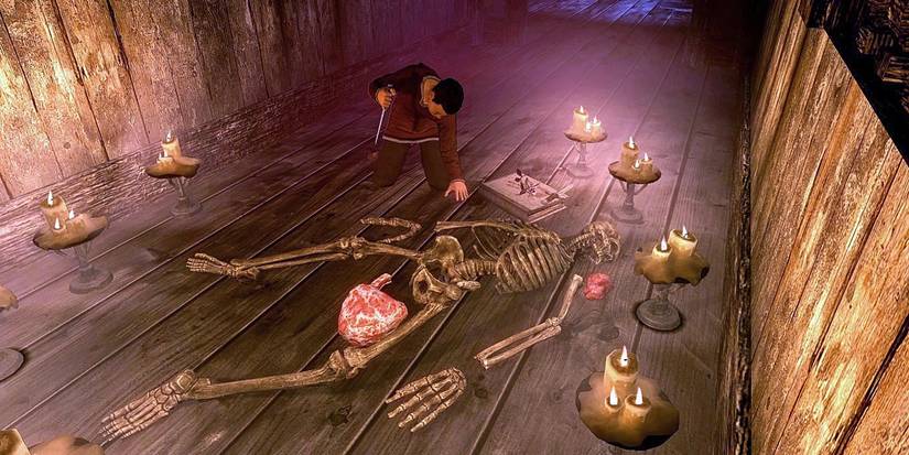 Aventus Aretino Performing Black Sacrament In Elder Scrolls V Skyrim