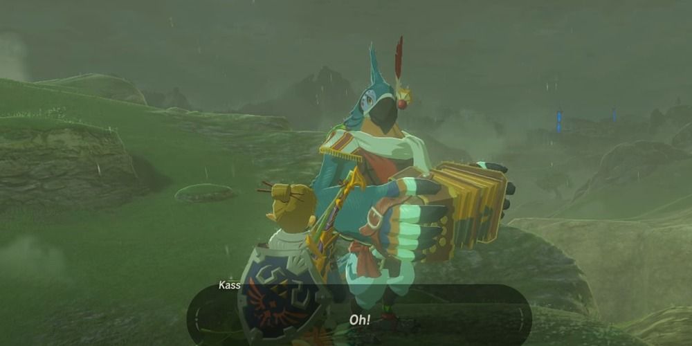 Talking to Kass in Breath of the Wild