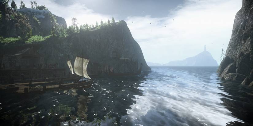 The Bay water reflects the sky, Witcher 3