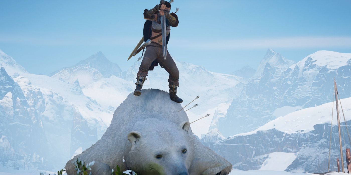 Eivor kills a Legendary Bear in Assassin's Creed Valhalla