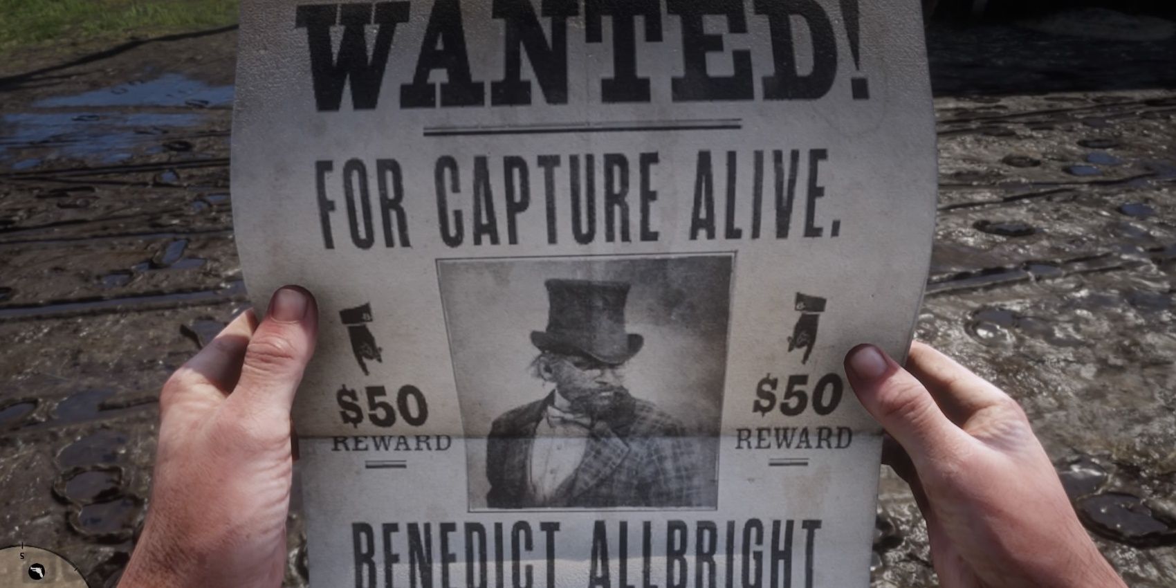 A bounty poster in Red Dead Redemption 2
