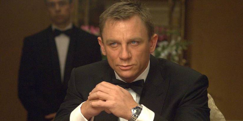 Casino Royale James Bond in a tuxedo at a poker table