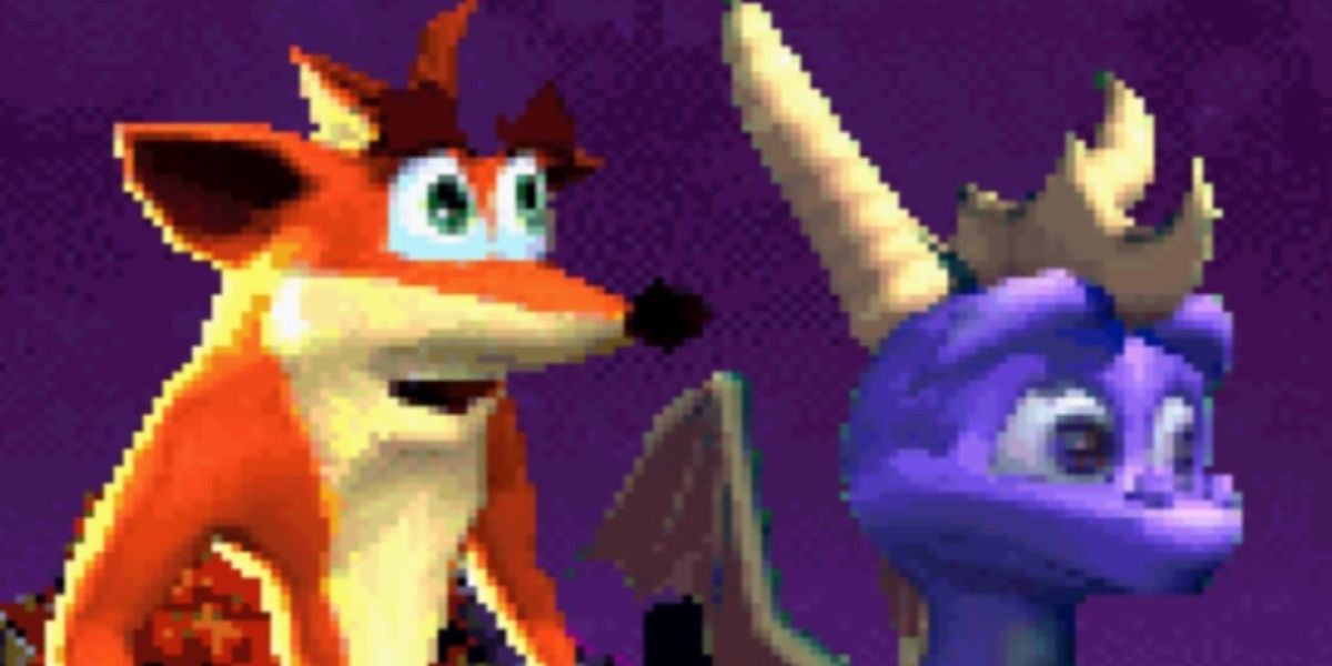 Crash and Spyro in Crash Bandicoot Purple and Spyro Orange
