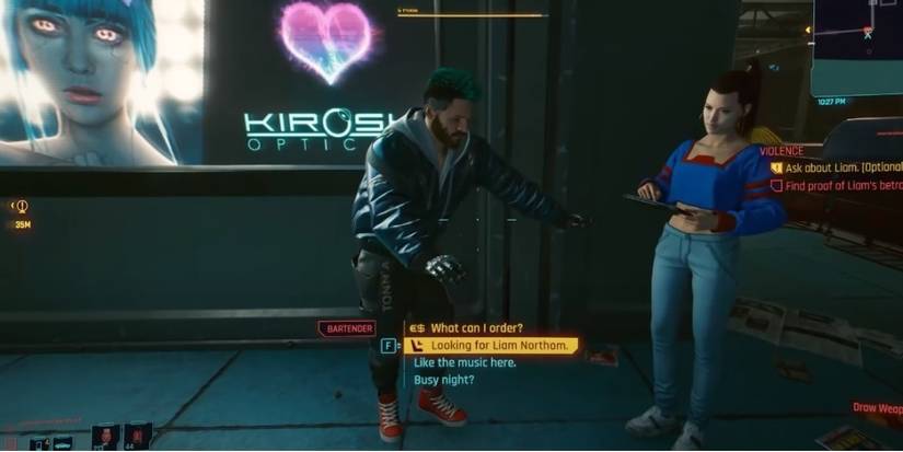 Cyberpunk 2077 Bartender Spawning Outside Glitch
