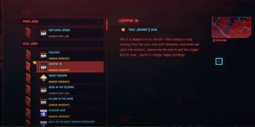 Cyberpunk 2077 Chippin In Side Gig In Job Menu