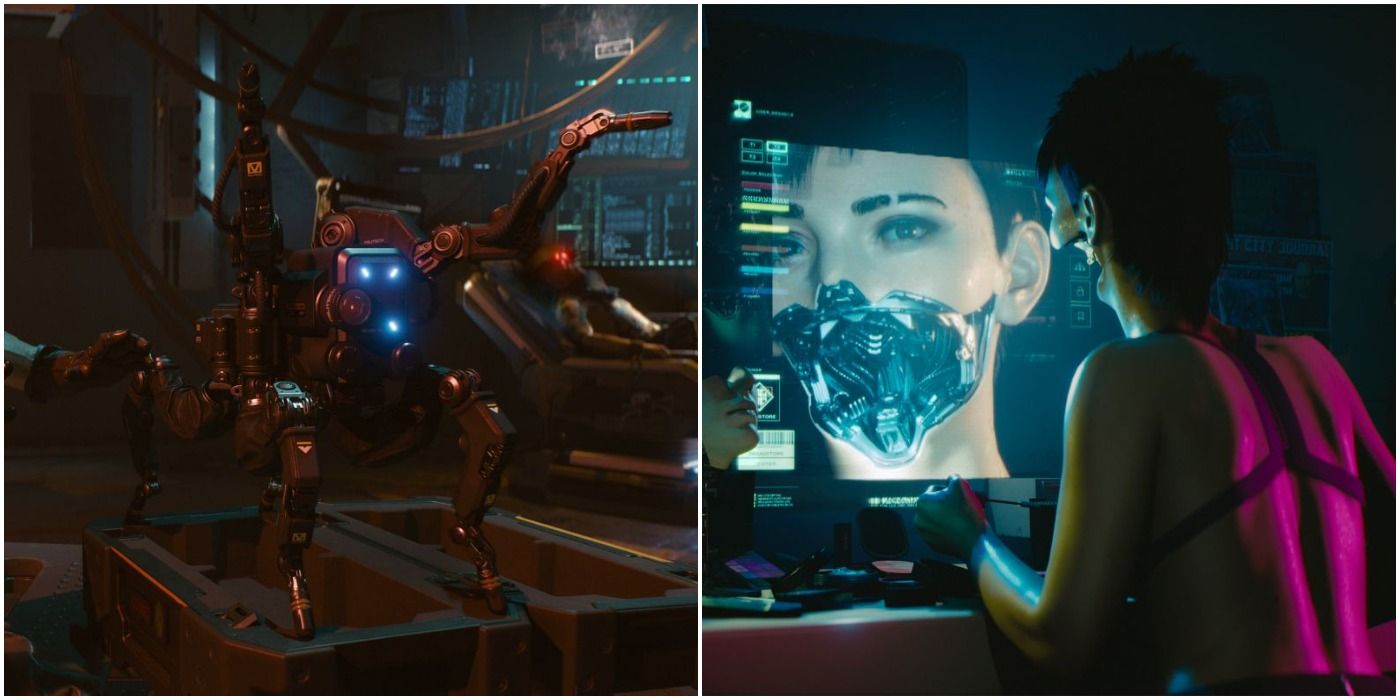 Cyberpunk 2077 Crafting Collage Secret Weapon And Cybernetic Face
