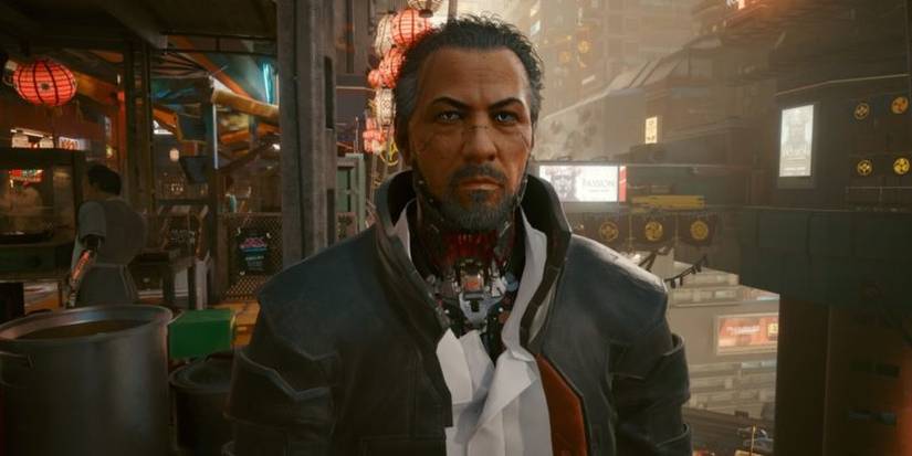 Cyberpunk 2077 Goro Takemura Meeting V On The Sidewalk