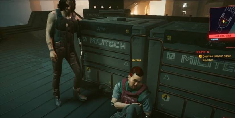 Cyberpunk 2077 Interrogating Grayson With Johnny