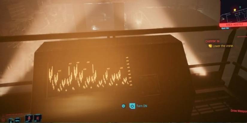 Cyberpunk 2077 Lowering Crane With Control Panel