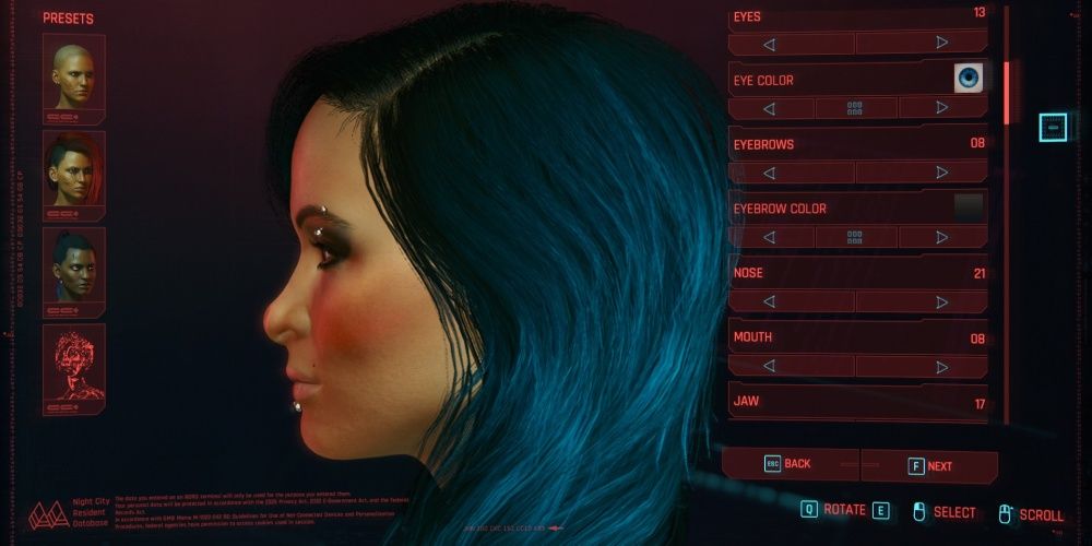 Cyberpunk 2077 Nose 21 In Character Creation