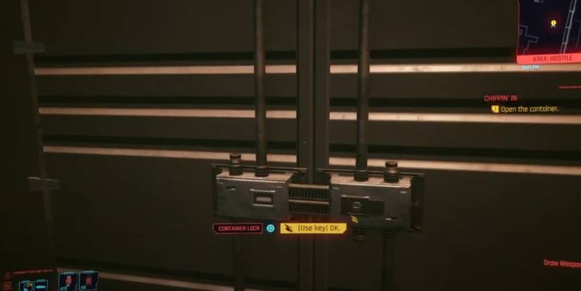 Cyberpunk 2077 Opening The Container With The Porsche