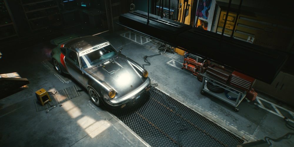 Cyberpunk 2077 Porsche 911 II 930 Turbo в гараже