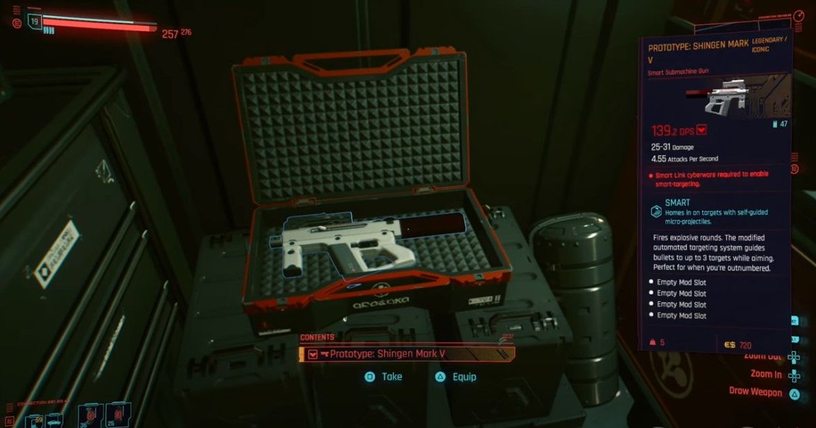 Cyberpunk 2077 Prototype Shingen Mark V In Briefcase