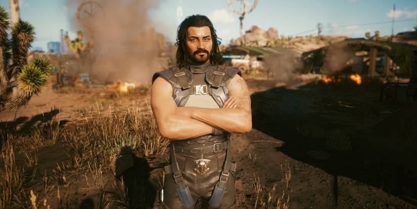 Cyberpunk 2077 Saul Bright Arms Folded In The Desert