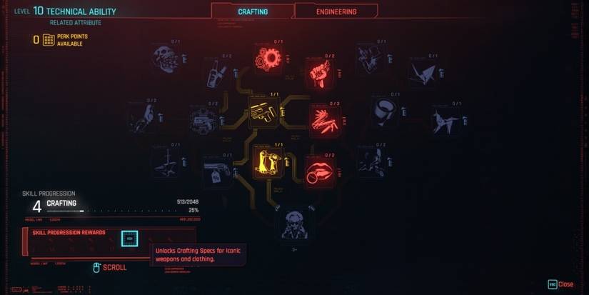 Cyberpunk 2077 Skill Progression Number 18