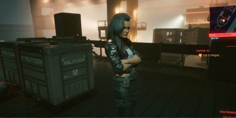 Cyberpunk 2077 Talking With Rogue During Chippin In