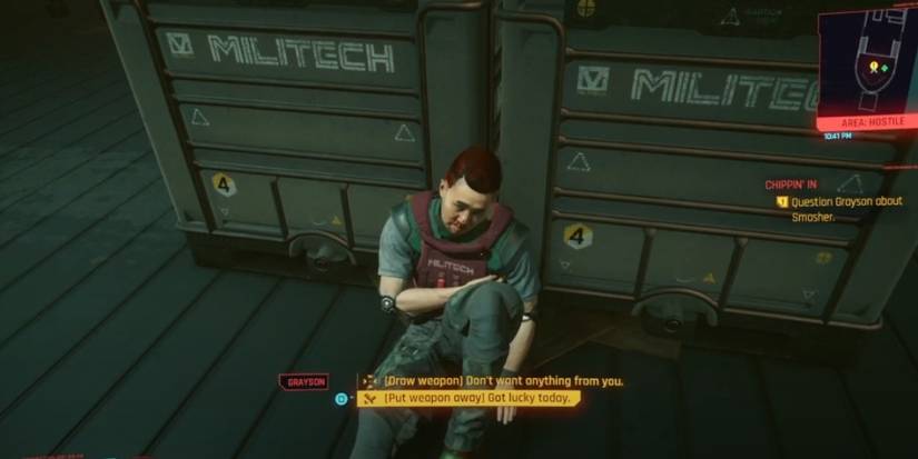 Cyberpunk 2077 Telling Grayson Lucky Day