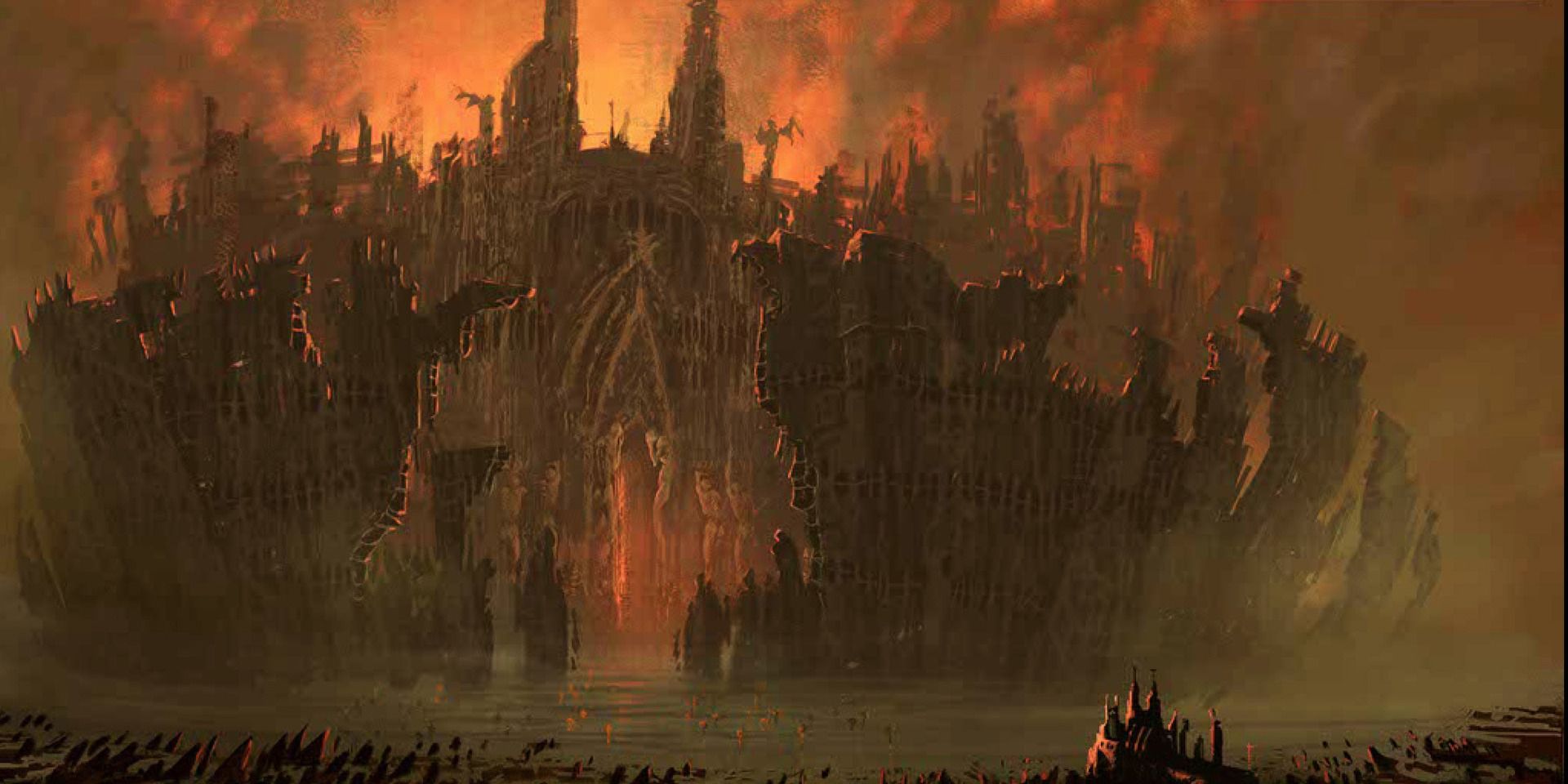 Concept Art of Hell in Dante's Inferno