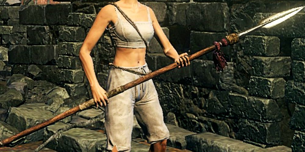 spear from the herald starting class held by the player