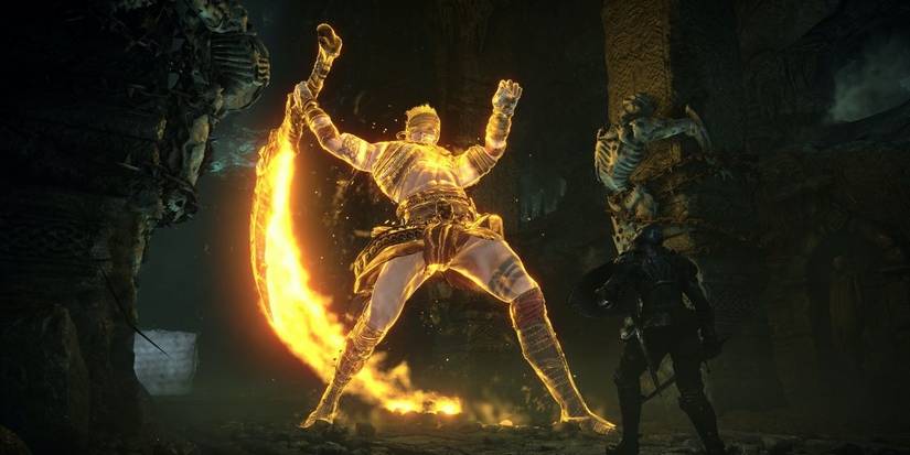 character mid attck from Demon's Souls