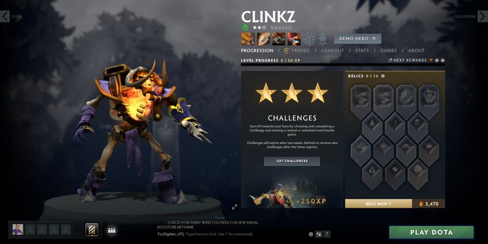 Dota 2 Clinkz In The Main Menu