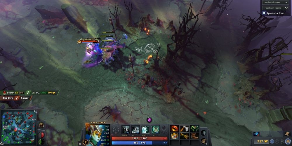 Dota 2 Naga Siren Jungling On The Dire Side