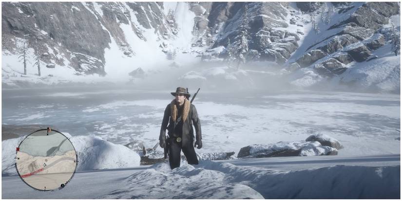 An Online player wearing warm clothing in Ambrino