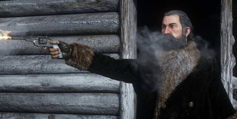 Dutch at his and Micah's hideout in Red Dead Redemption 2