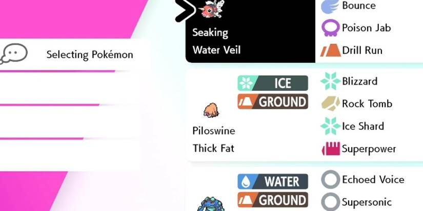 Pokemon Sword Shield Seaking Piloswine Seismitoad