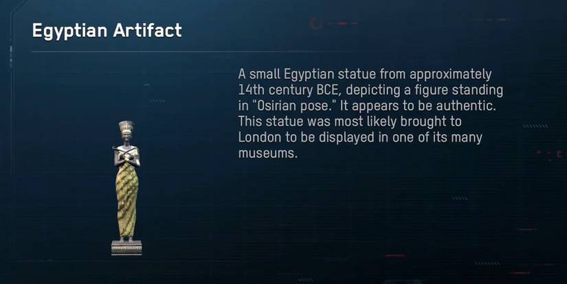 Egyptian Artifact - Watch Dogs Legion Hidden Items