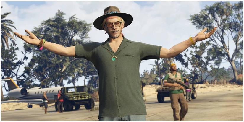 El Rubio welcoming players to his private island