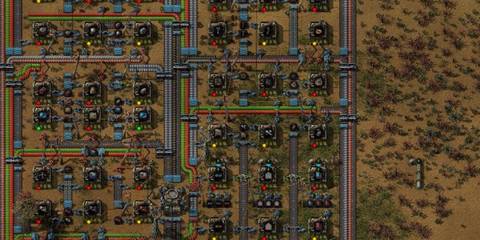 A screenshot of Factorio's gameplay