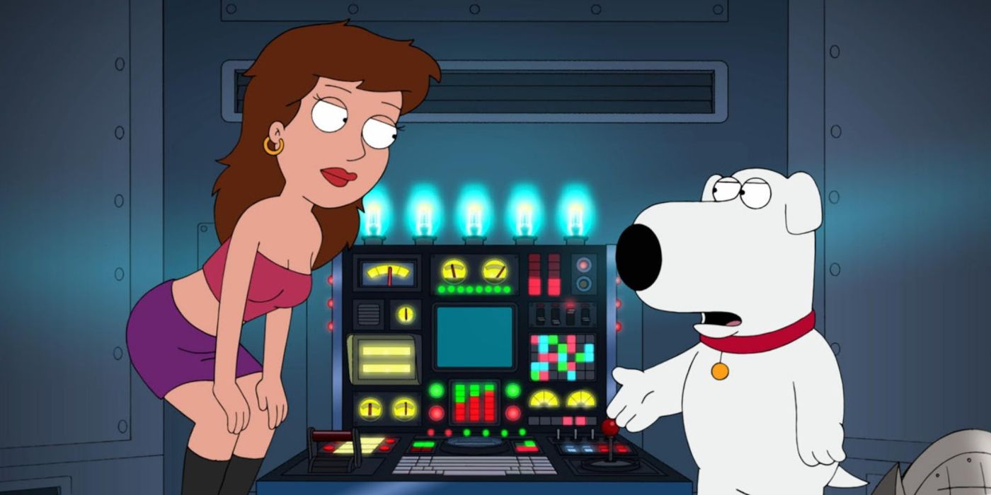 Family Guy Screenshot Brian With A Woman In A Time Machine