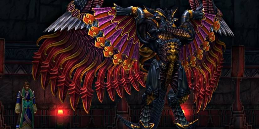 Final Fantasy X summoner and Bahamut