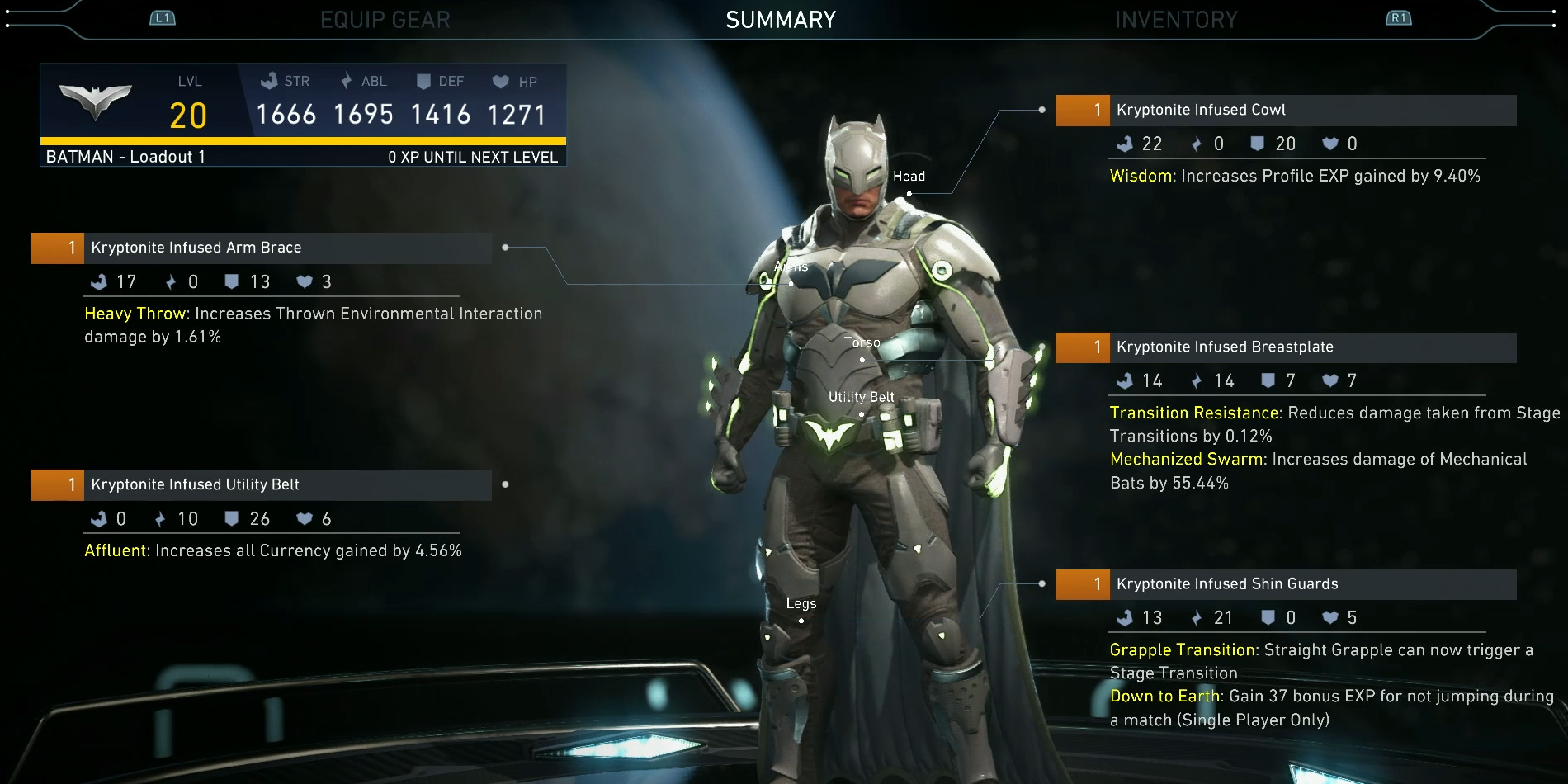 Batman dons his Kryptonite armor in Injustice 2