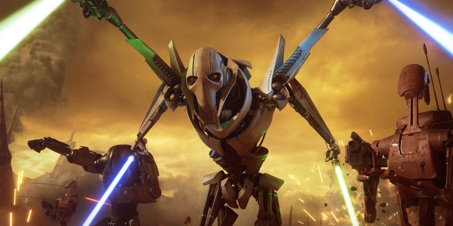 General Grievous and his droid army in Star Wars Battlefront II
